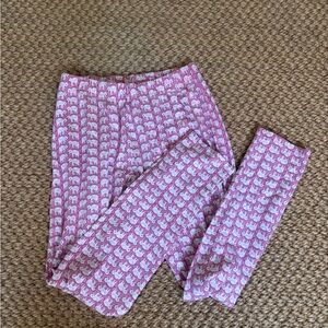 Roller Rabbit Pink Elephant Patterned Leggings